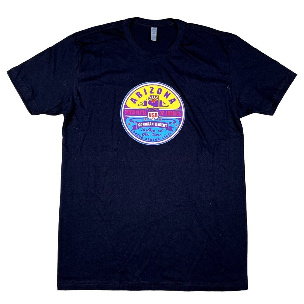 Arizona Sonora Desert Grand Canyon 100% Cotton Black T-Shirt Size Large